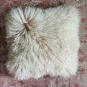 2 for 1: West Elm Mongolian Lamb pillow + insert